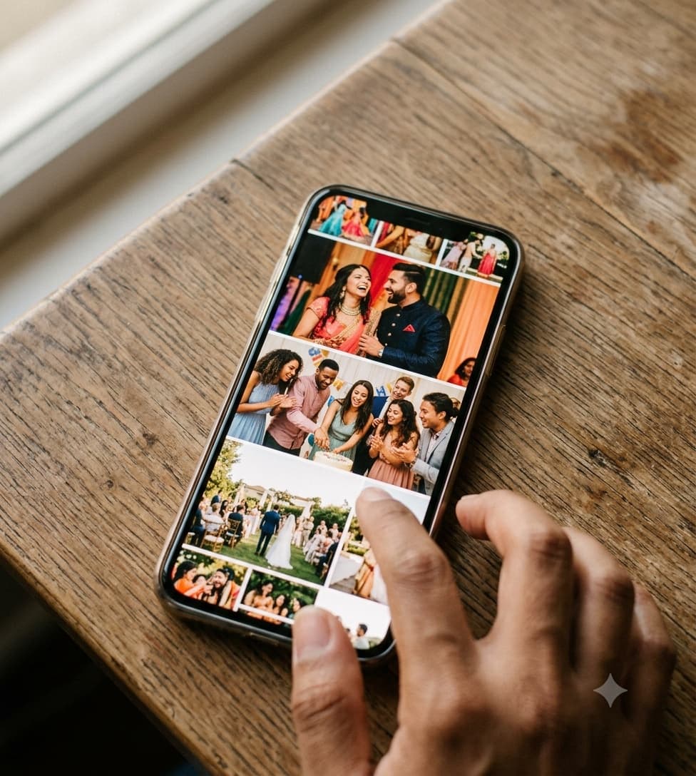 A grid of guest photos in the GuestDrop gallery