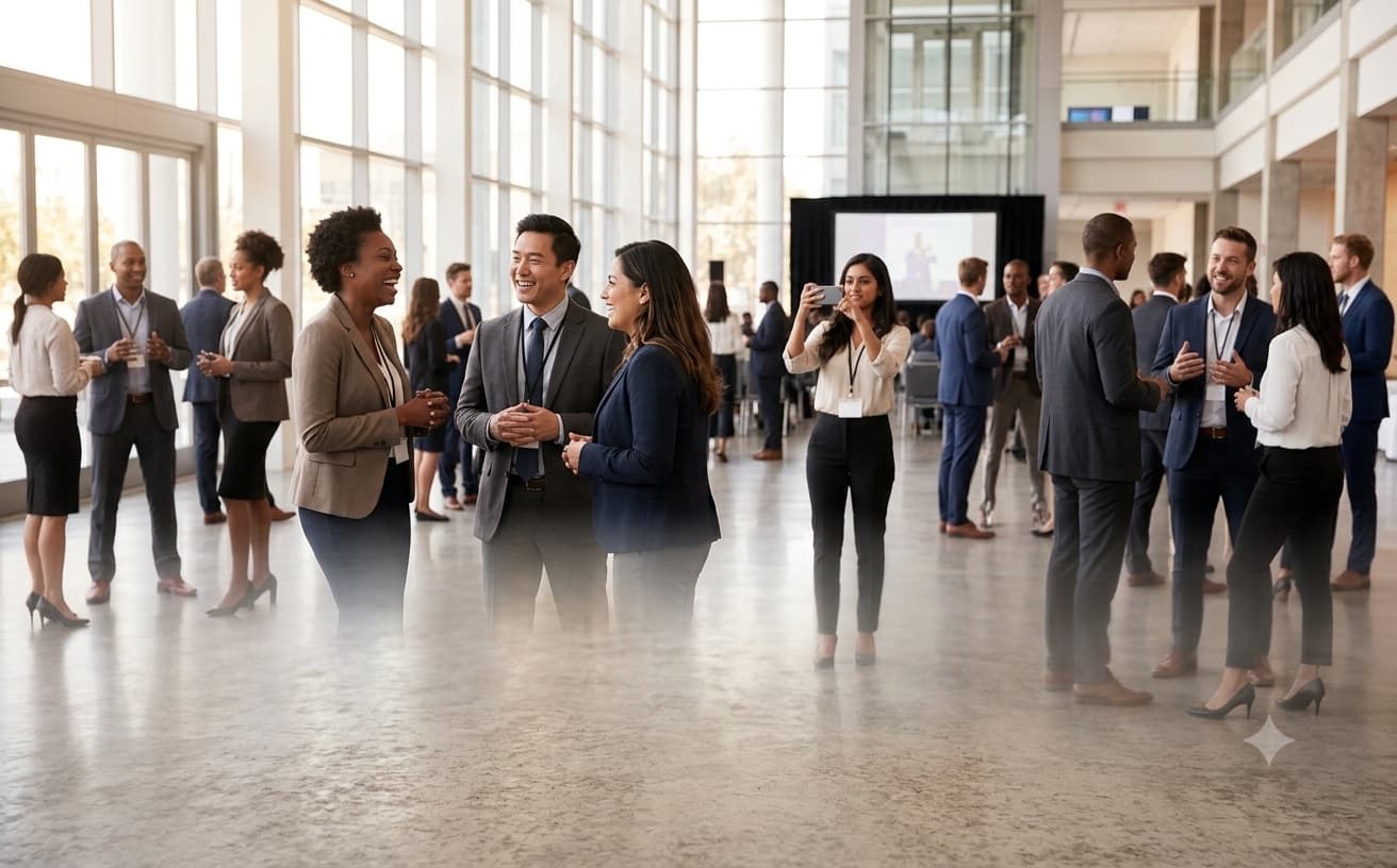 Corporate events guests sharing photos through GuestDrop
