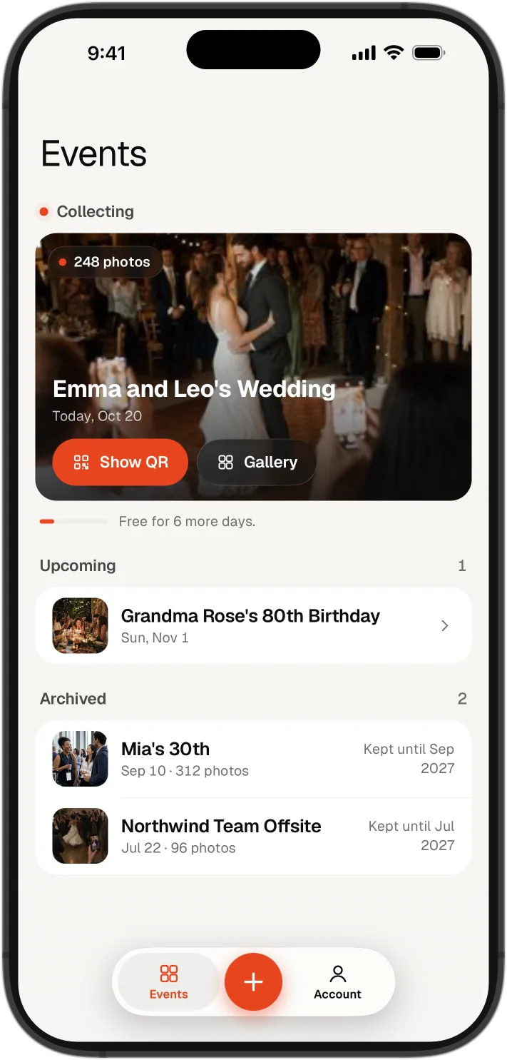 Every event in one place